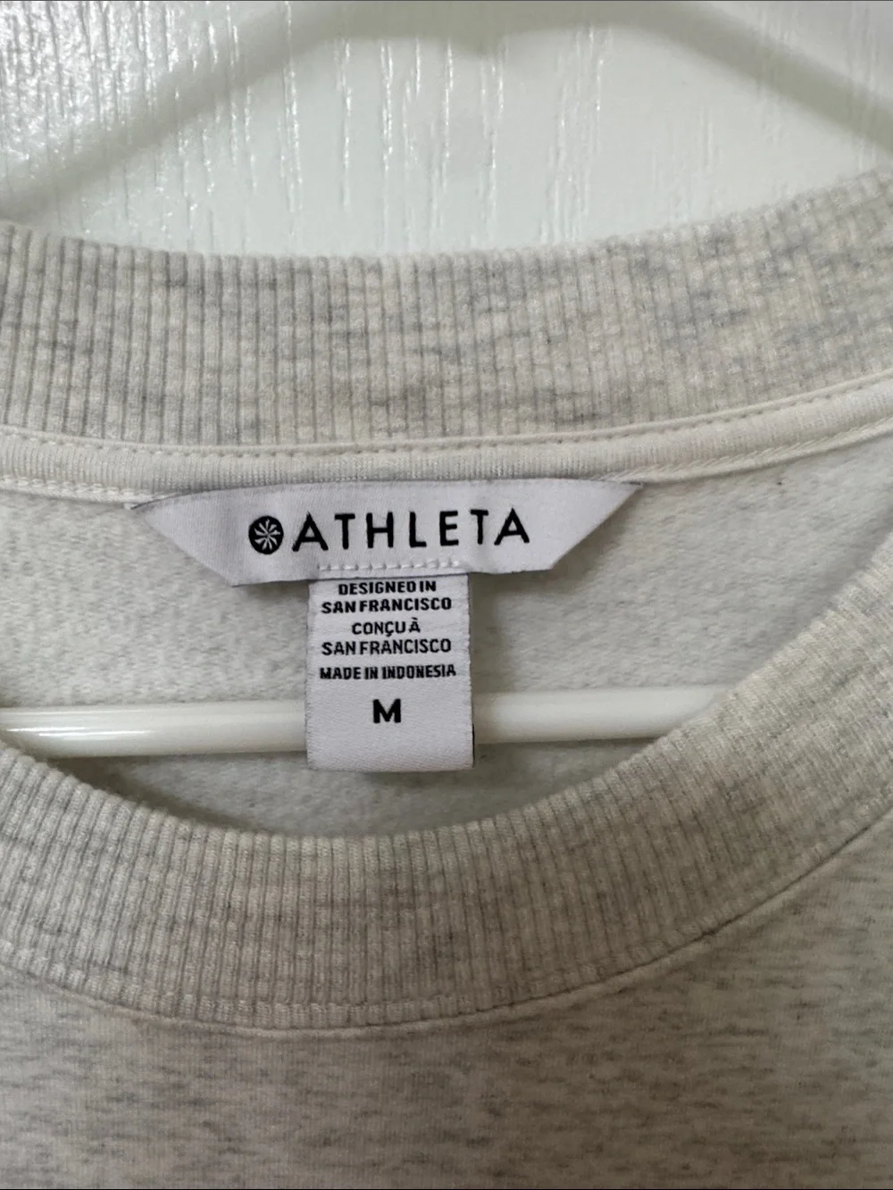 Athleta Light Heather Gray Long Sleeve Sweatshirt Dress - Picture 2 of 4